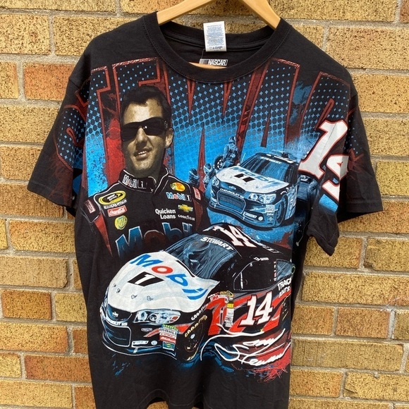 Vintage Tony Stewart AOP NASCAR T Shirt Medium - Picture 7 of 13